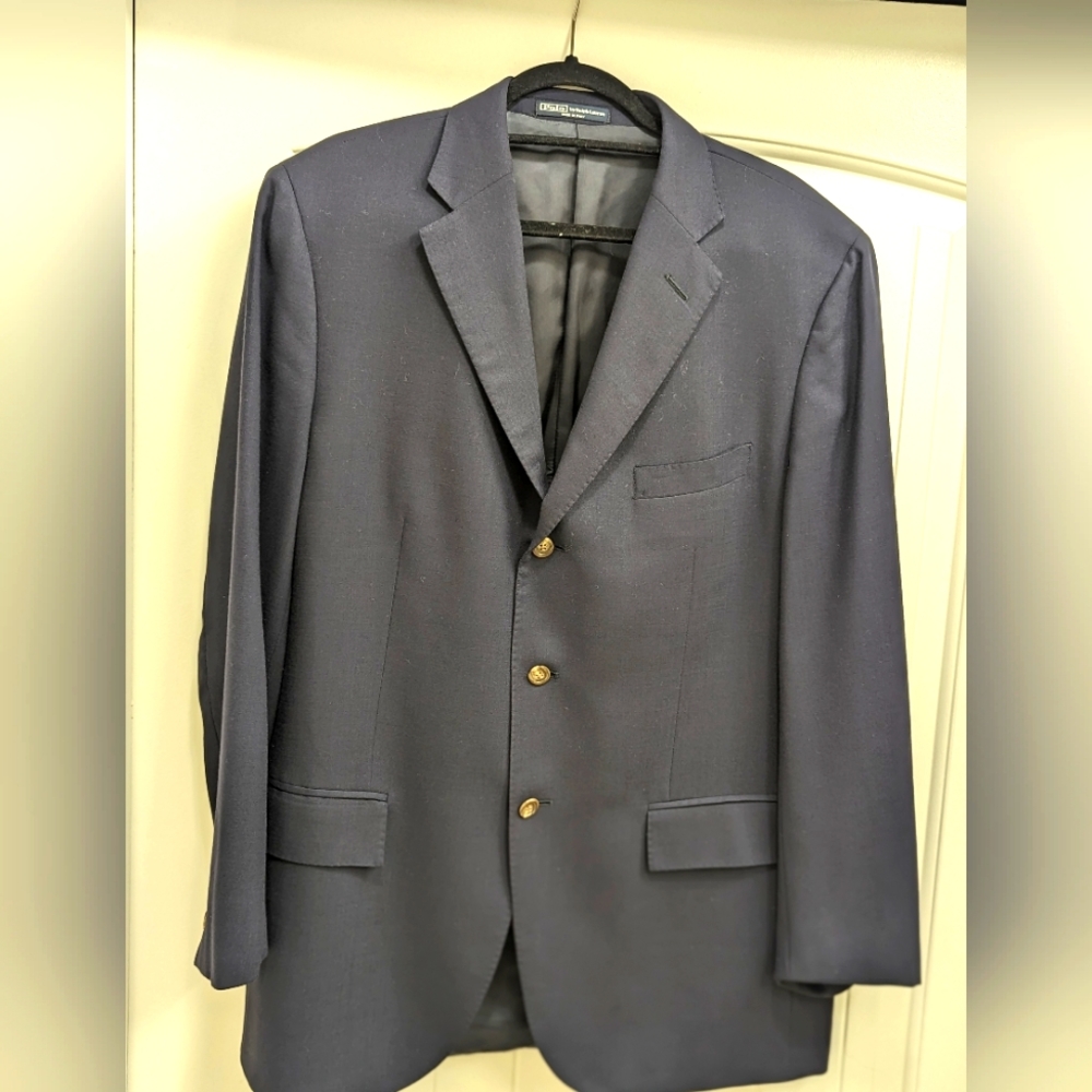 Polo Boy Ralph Lauren Blue Label Cashmere Blazer Sz 44R
